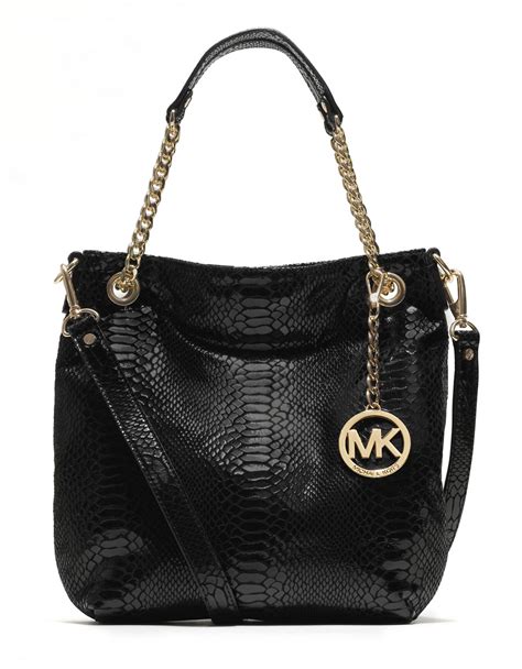 michael kors top satchel black patent leather|Michael Kors non leather bags.